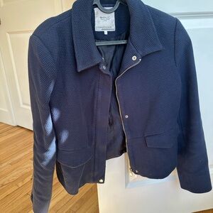 Zara Women's Textured Navy Blazer
